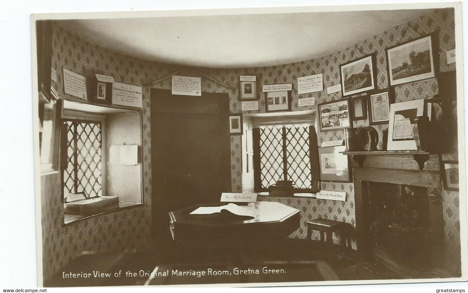 Scotland Gretna Green Interior Marriage Room Rp Unused - Dumfriesshire