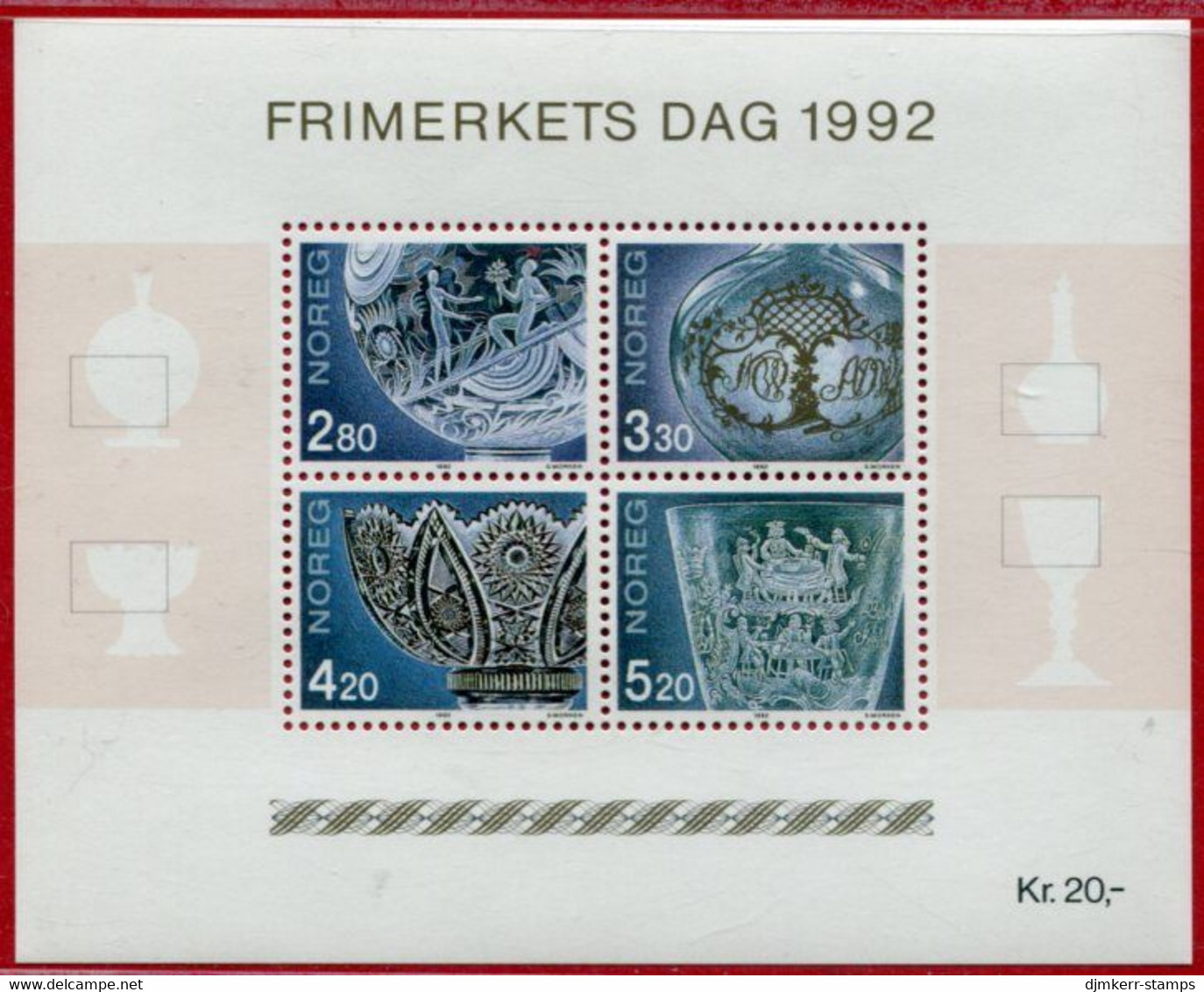 NORWAY 1992 Stamp Day  Block MNH / **.   Michel Block 18 - Ongebruikt