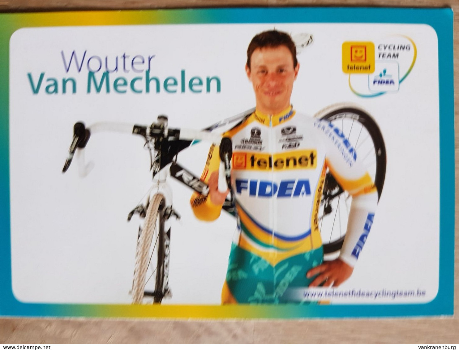 Kaart Wouter Van Mechelen - Telenet Fidea Cycling Team - 2010 - Belgium - Cyclisme
