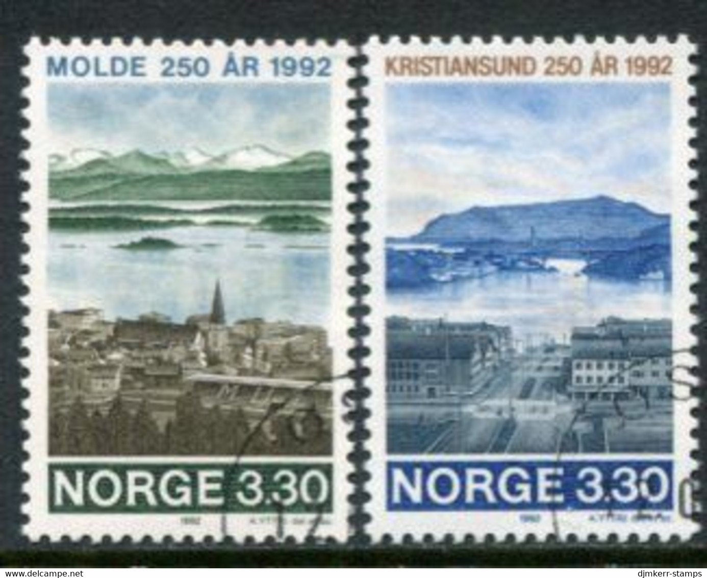 NORWAY 1992 Molde And Kristiansound Anniversaries Used.   Michel 1098-99 - Gebraucht