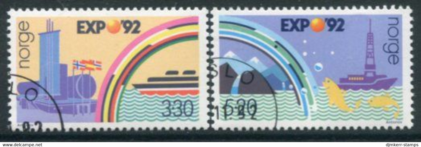 NORWAY 1992 EXPO '92, Seville Used.   Michel 1094-95 - Usados
