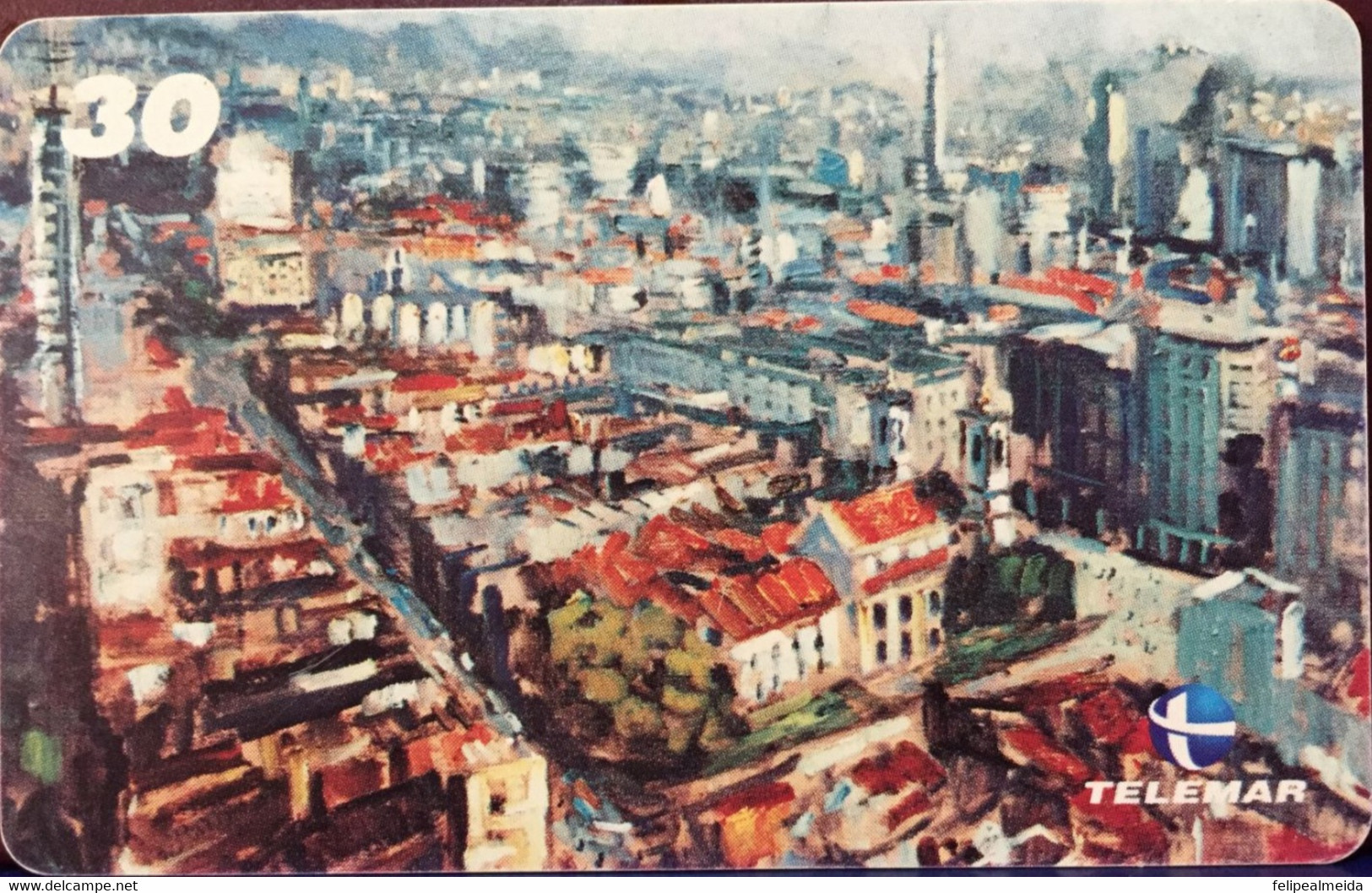 Phone Card Manufactured By Telemar In 1999 - Series Rio Do Hoje - Painter Virgílio Largo De São Francisco - Peinture