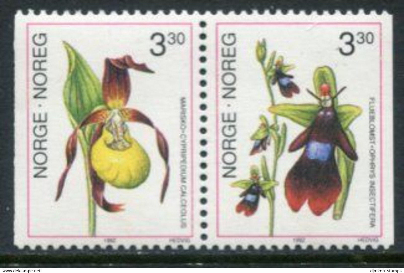 NORWAY 1992 Orchids MNH / **.   Michel 1088-89 - Unused Stamps