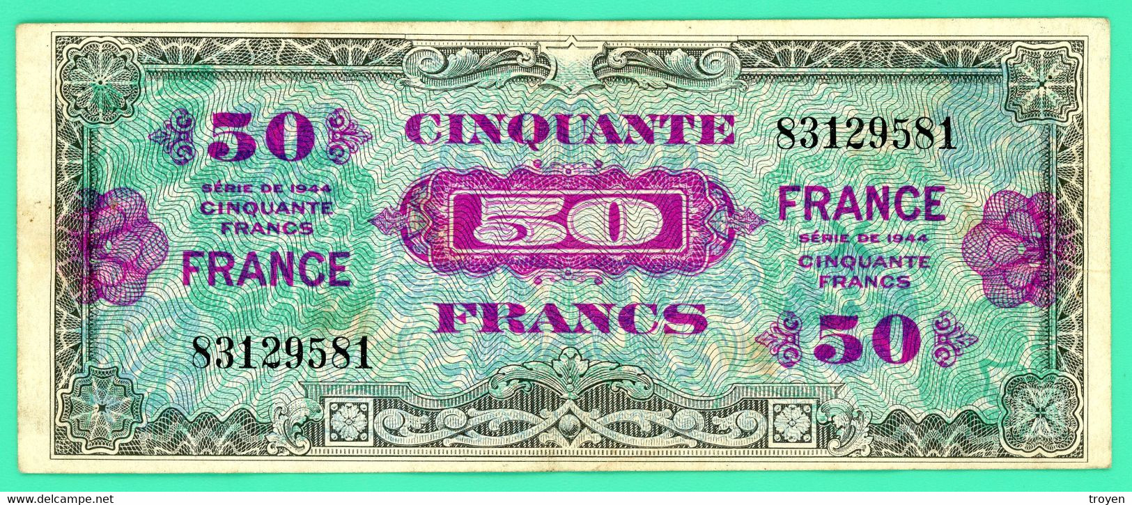 50 Francs France   - France -  N° 83129581 - TB + - 1944 Vlag/Frankrijk