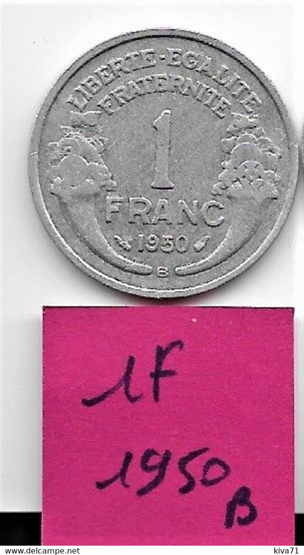 1 Franc   " Morlon "  1950 B   TTB + - 1 Franc