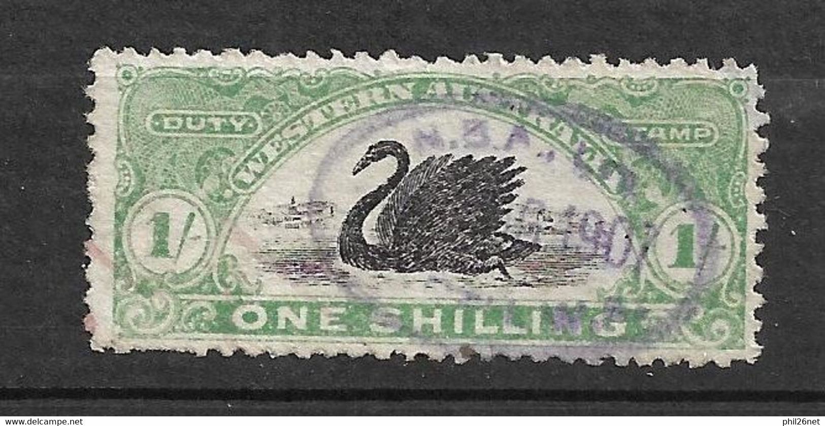 Australie De L'Ouest UK  Serrvice 1 Schilling Vert Et Noir   Oblitéré    B/TB       - Used Stamps