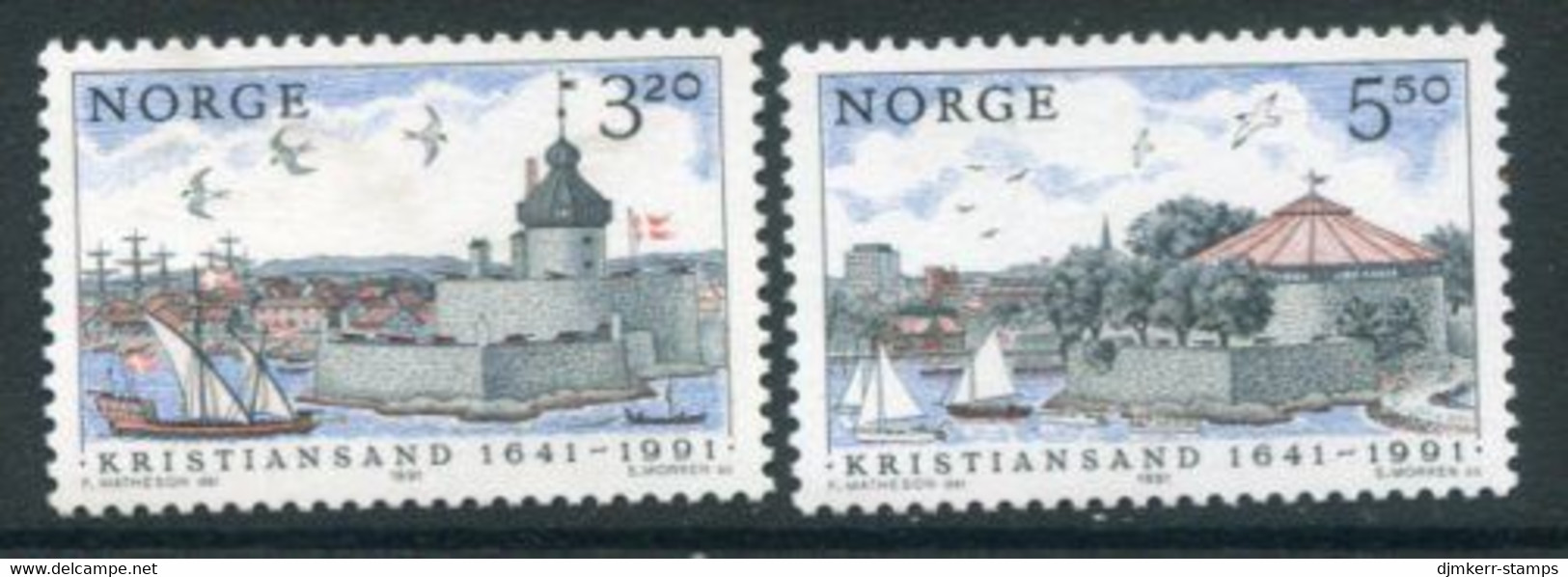NORWAY 1991 350th Anniversary Of Kristiansand MNH / **.   Michel 1064-65 - Ungebraucht