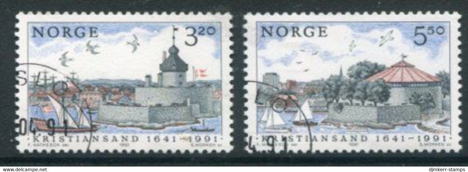 NORWAY 1991 350th Anniversary Of Kristiansand Used.   Michel 1064-65 - Usati