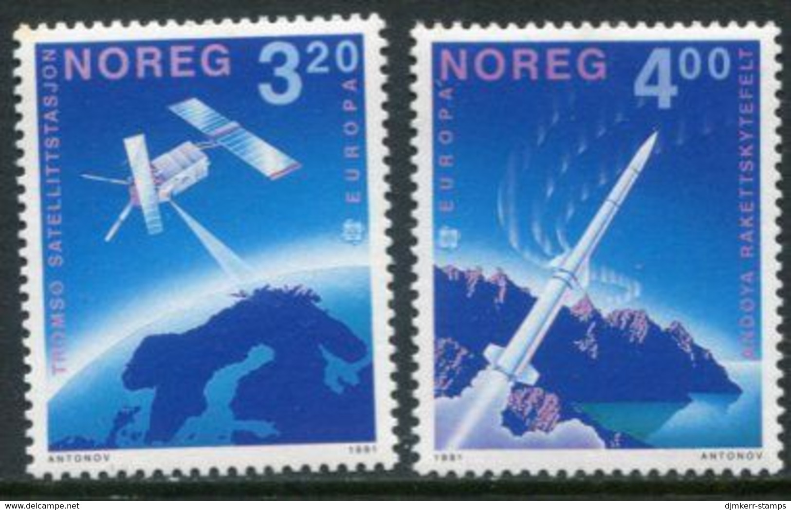 NORWAY 1991 Europa: Space Exploration MNH / **.   Michel 1062-63 - Ungebraucht