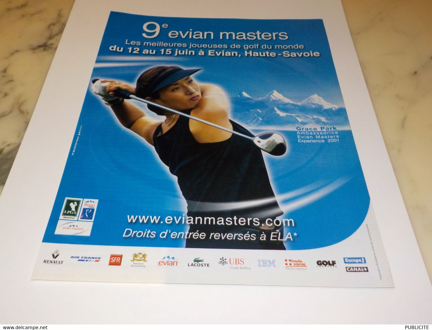 ANCIENNE PUBLICITE 9 EME EVIAN MASTERS 2002 - Other & Unclassified
