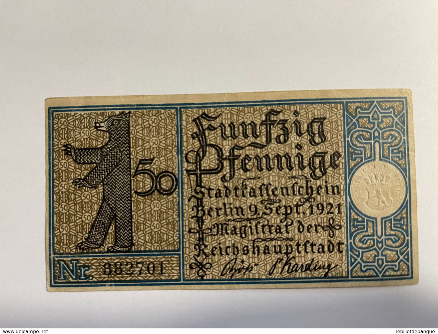 Allemagne Notgeld Berlin 50 Pfennig - Sammlungen