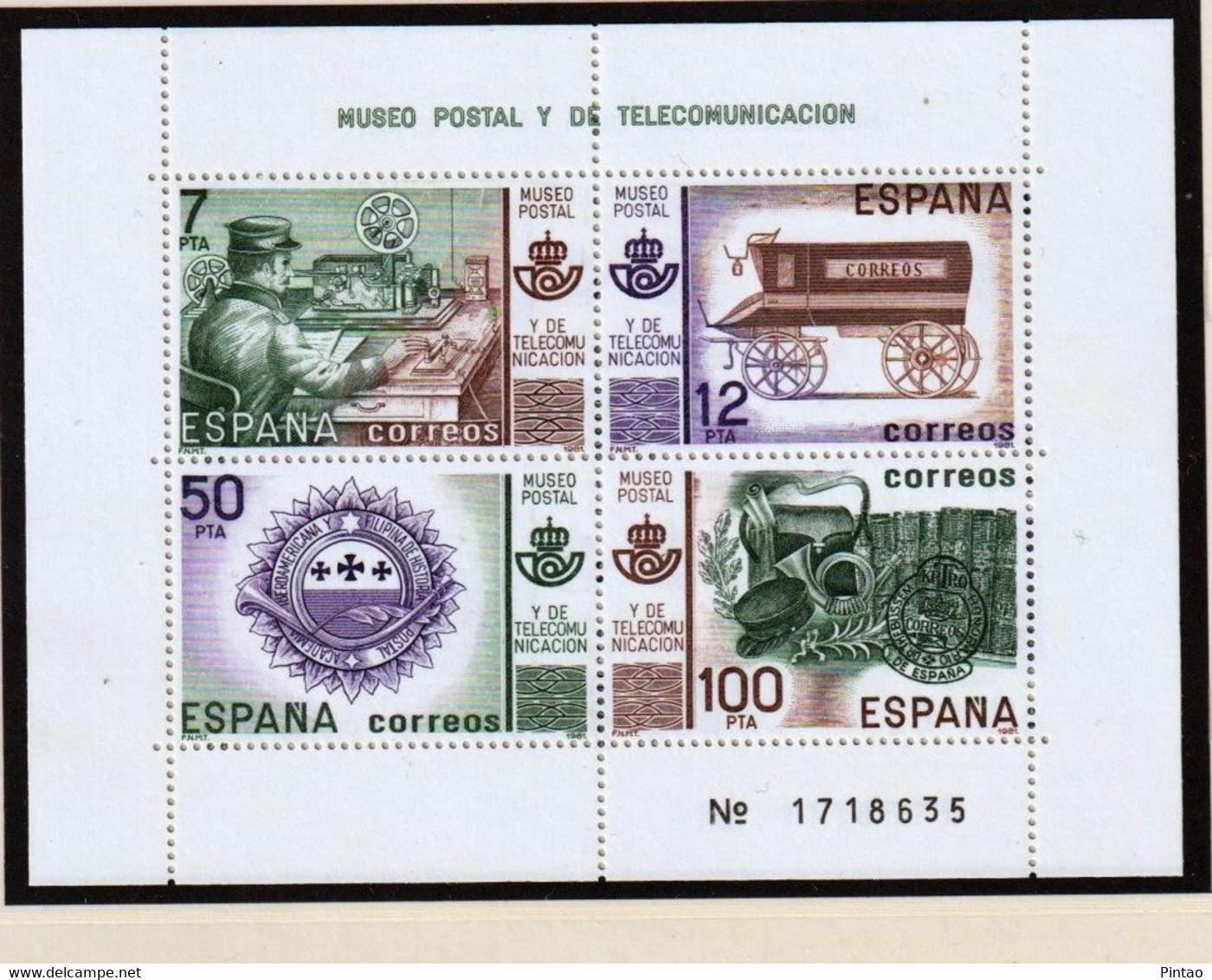 ESPANHA 1981- MNH (MUSEU POSTAL)_ SPB0013 - Blocs & Hojas