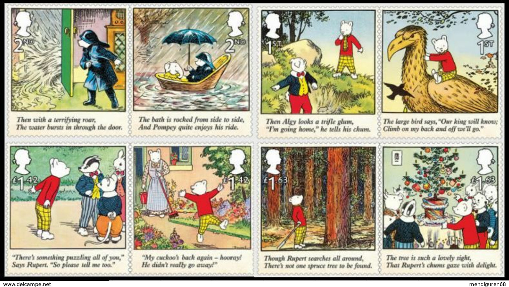 GROSSBRITANNIEN GRANDE BRETAGNE GB 2020 RUPERT BEAR SET 8V. MNH  SG 4420-27 MI 4649-56 YT 5065-72 SC 4022-29 - Neufs