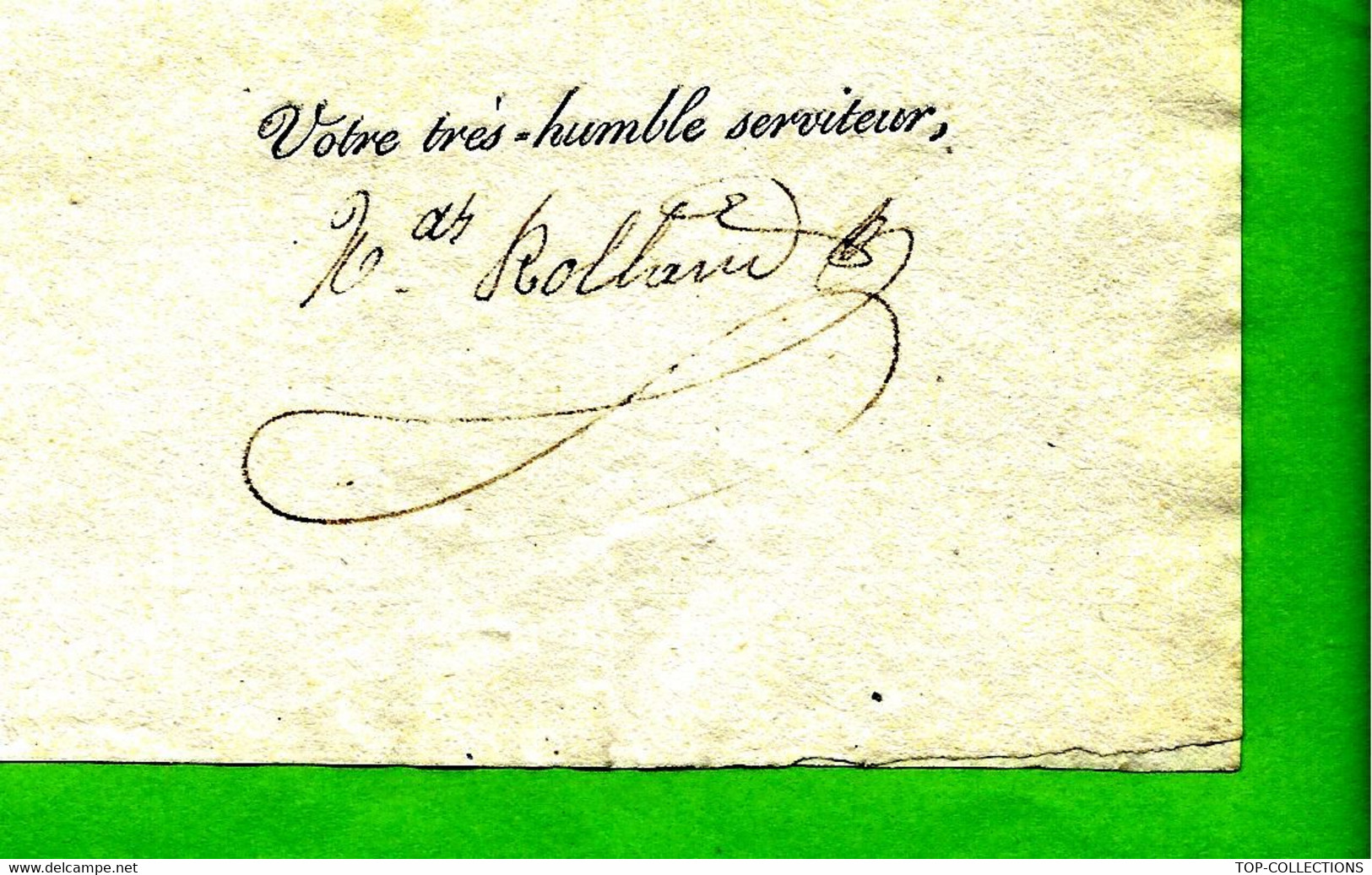 RARE LETTRE PRE IMPRIMEE 1819 ENTRE DEPUTES CREATION D UNE MAISON DE BANQUE A PARIS NICOLAS ROLLAND =>PAILLARD DUCLERE - Altri & Non Classificati