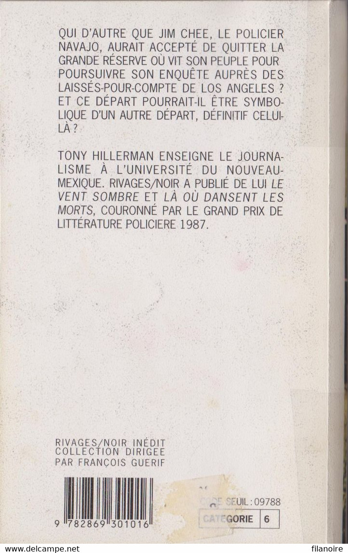 Tony HILLERMAN La Voie Du Fantôme Rivages/Noir N°35 (09/1996) - Rivage Noir