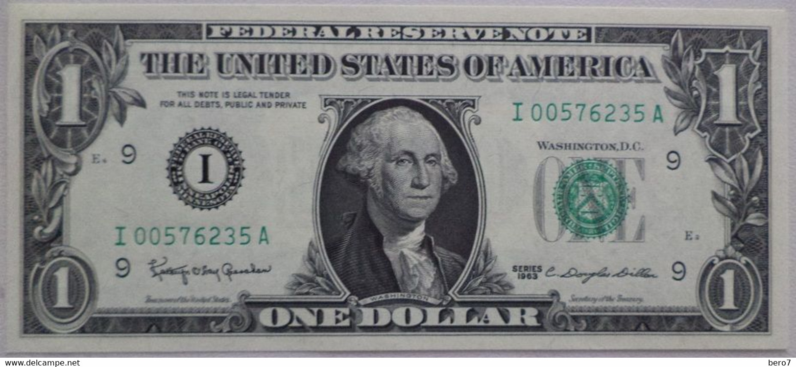 USA - United States Of America - 1 Dollar Bill  1963 "I" Minneapolis -  UNC - Billetes De La Reserva Federal (1928-...)