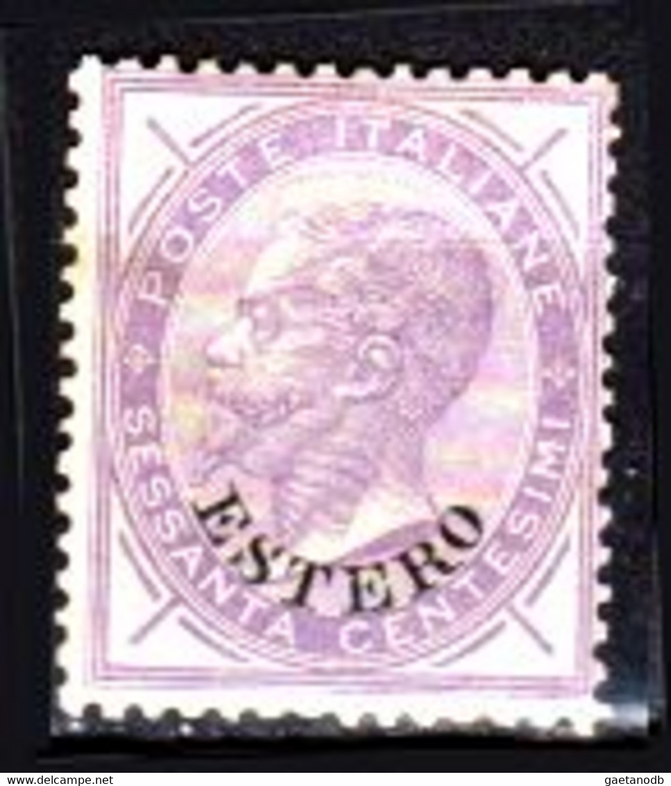 A.00012) Levante Italiano - Soprastampa "ESTERO" 1874: Sassone, N..8 (+) Hinged - Qualità A Vostro Giudizio. - Algemene Uitgaven