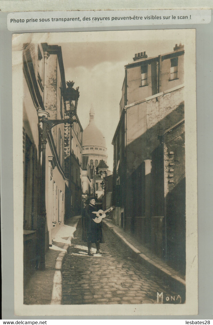 Les Petits  Tableaux  De PARIS  -MONTMATRE La Rue Saint -Rustique   Signé MONA (Fevr 2022 -259) - Arrondissement: 18