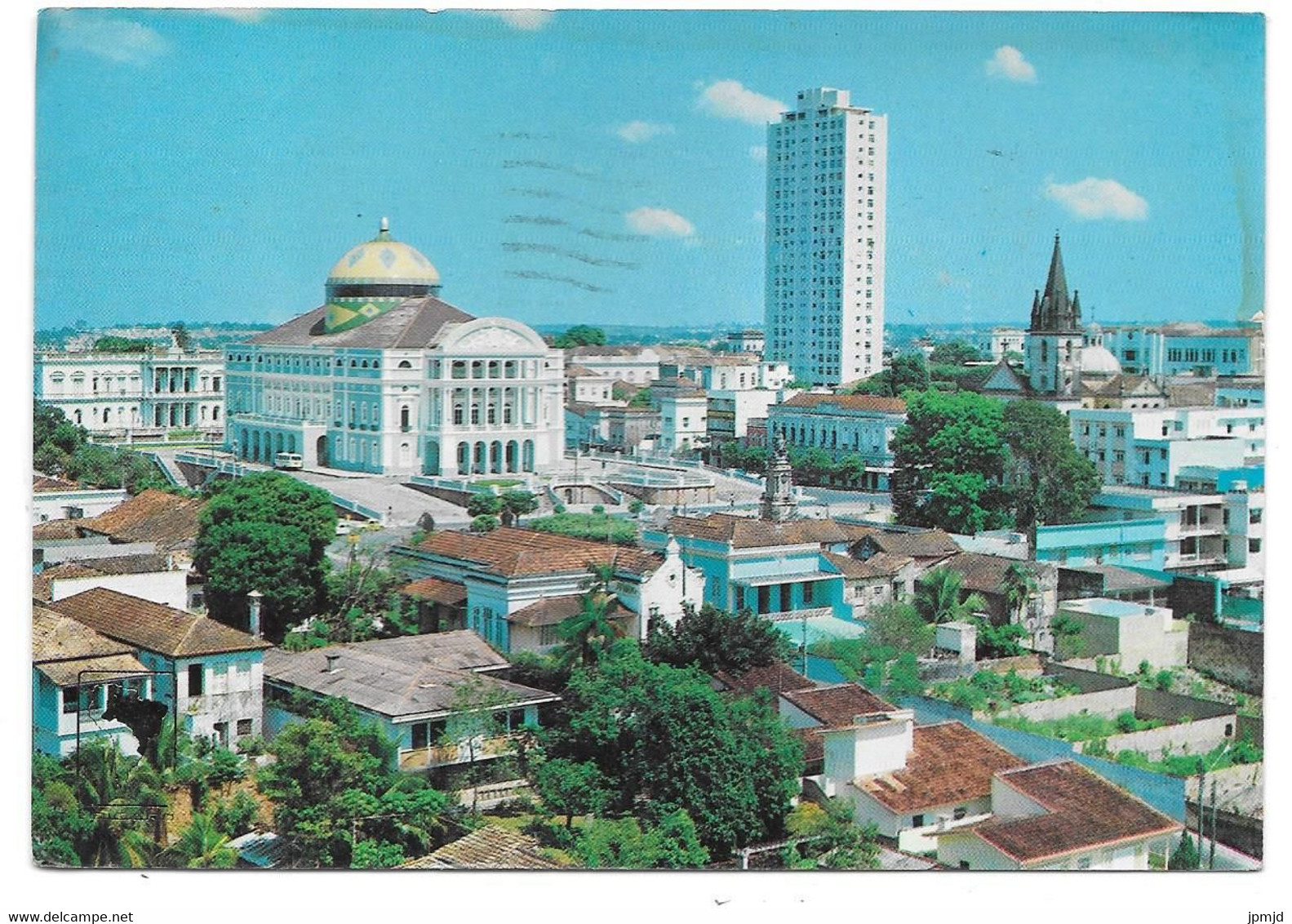 BRASIL - MANAUS - Vista Parcial - Teatro Amazonas - EDICARD 180-66 - 1978 - Manaus