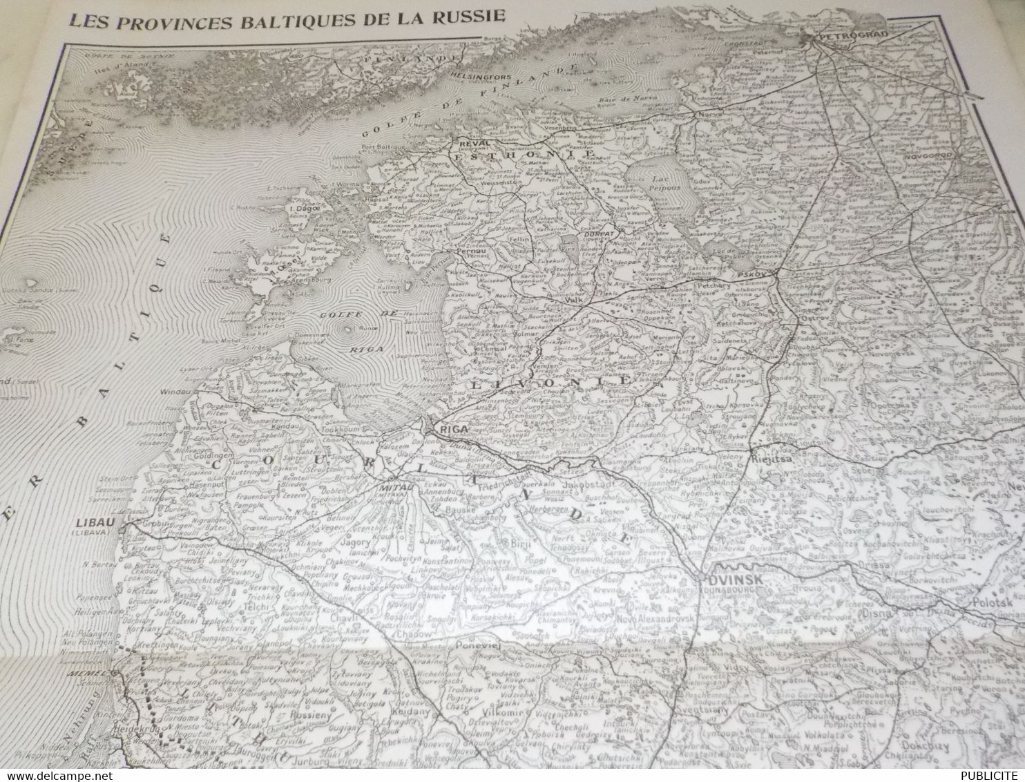 PLAN DU FRONT PROVINCES BALTIQUES DE LA RUSSIE 1915 - Europe