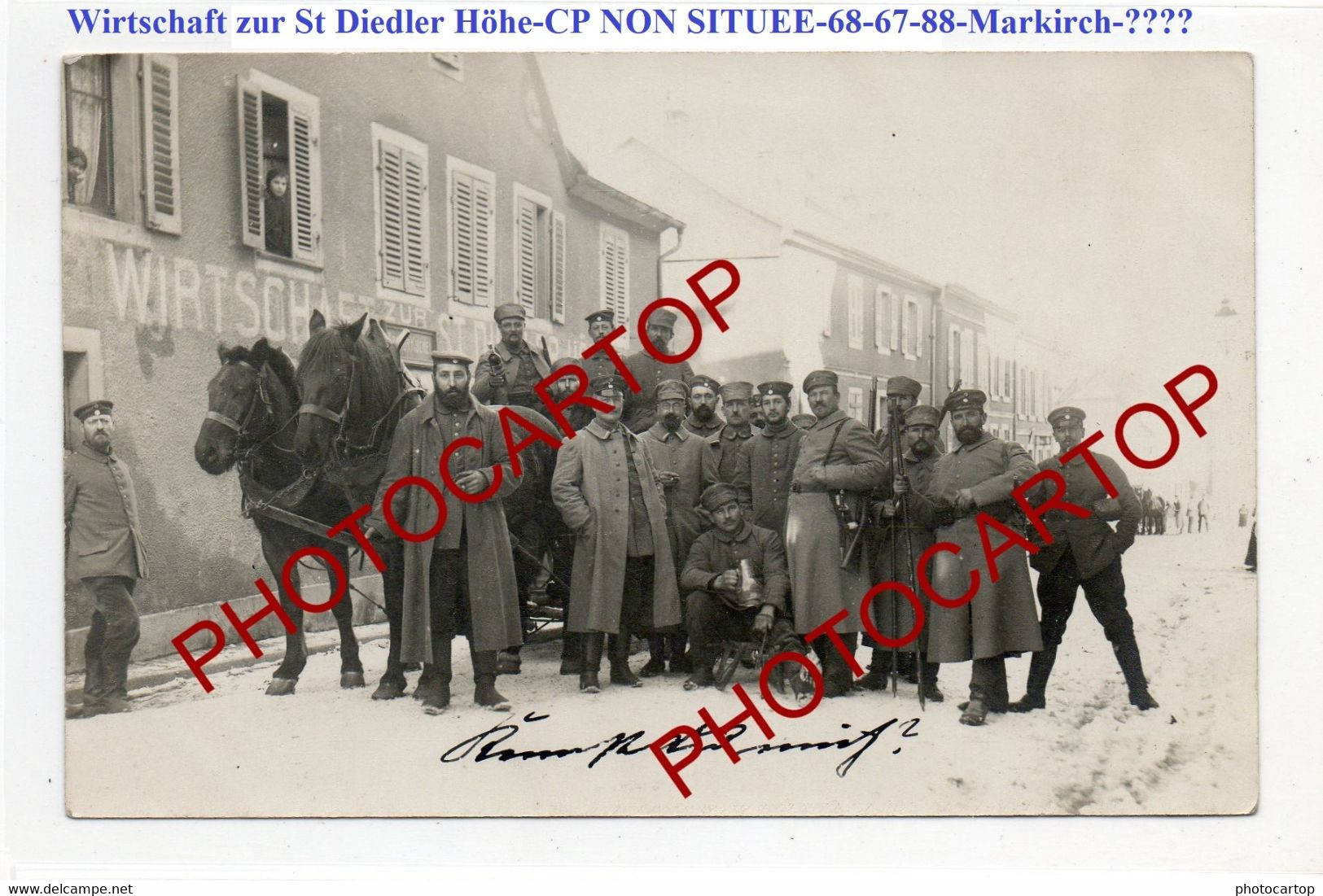Wirtschaft Zur St Diedler Höhe-CP NON SITUEE-CARTE PHOTO All.-GUERRE 14-18-1WK-Militaria-FRANCE-68-67-88-?-Feldpost- - Other & Unclassified
