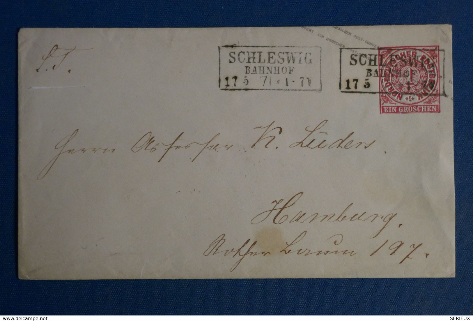 AR17 ALLEMAGNE CONFEDERATION NORD   BELLE   LETTRE 1871 POUR HAMBURG  +A VOIR  +AFFRANCH. INTERESSANT - Ganzsachen