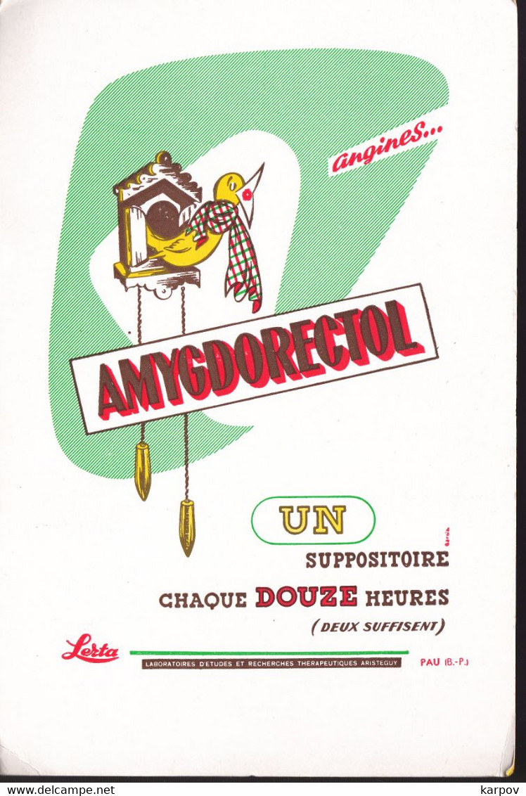 BUVARDS - AMYGDORECTOL - Produits Pharmaceutiques