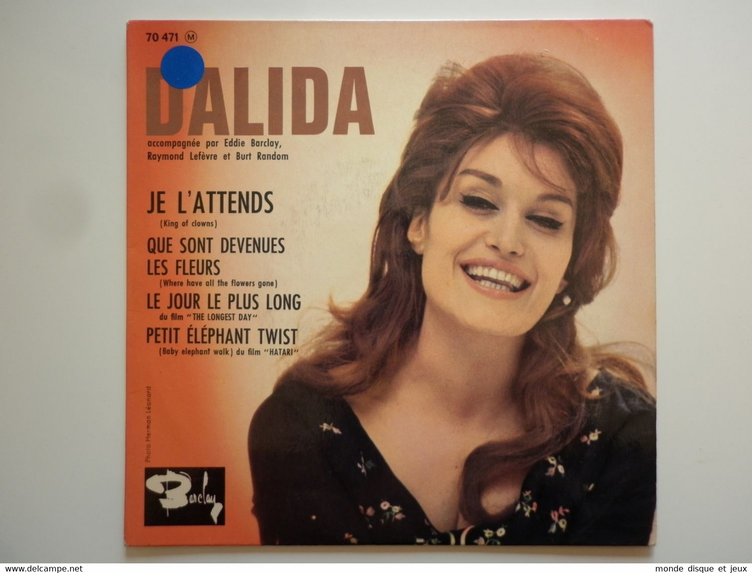 Dalida 45Tours EP Vinyle Je L'attends - 45 T - Maxi-Single