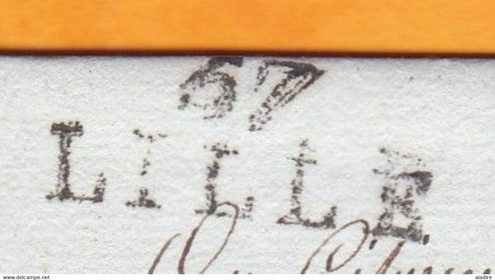 1799 - An 7 - Marque Postale 57 LILLE Sur Lettre Pliée Avec Correspondance Vers SAINT OMER, Pas De Calais - 1701-1800: Voorlopers XVIII