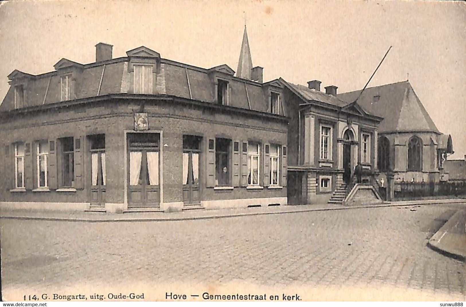 Hove - Gemeentestraat En Kerk (Uitg. G Bongartz 1914) - Hove