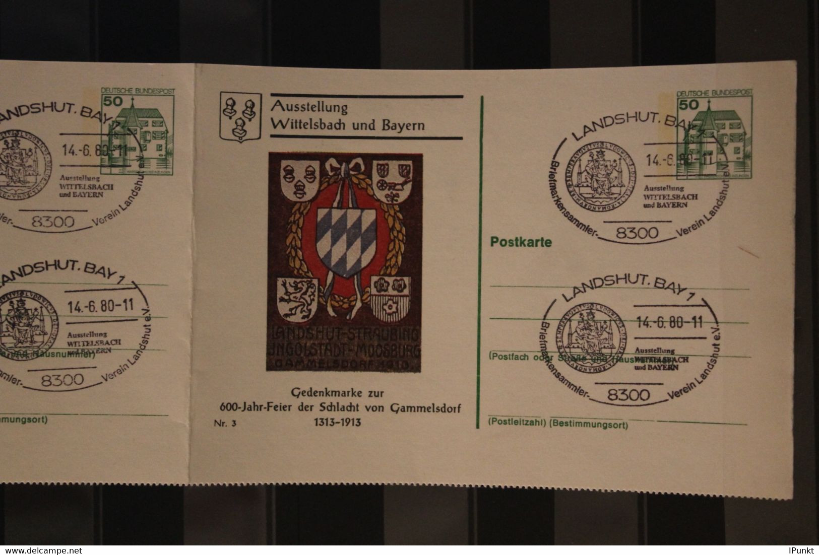 Deutschland 1980, Ausstellung Wittelsbach Und Bayern; Sonderstempel Landshut - Privé Postkaarten - Gebruikt