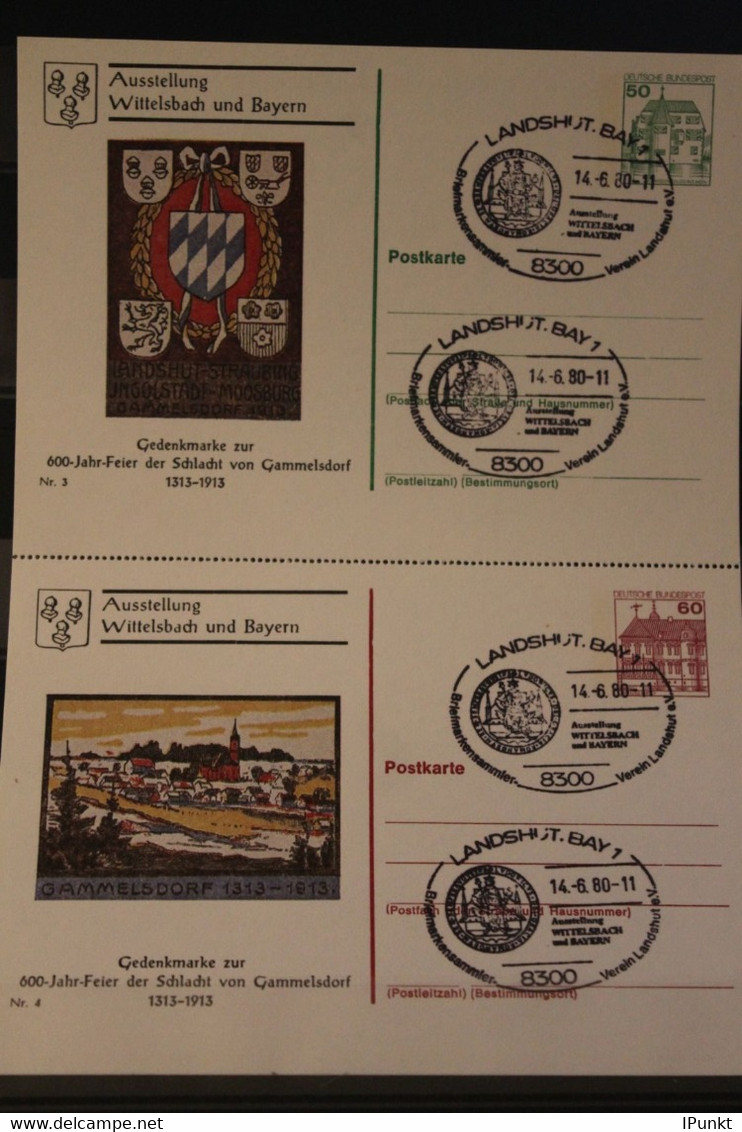 Deutschland 1980, Ausstellung Wittelsbach Und Bayern; Sonderstempel Landshut - Postales Privados - Usados