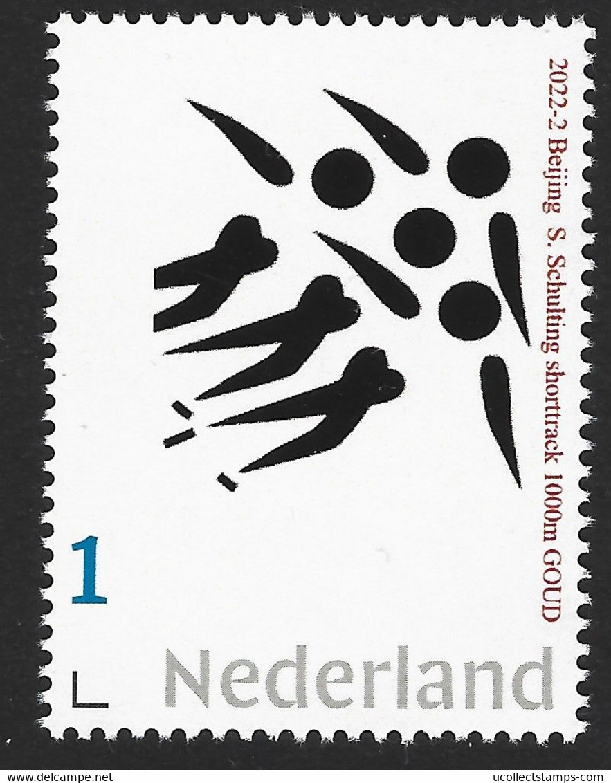 Nederland  2022-4  Olympics S.Schulting Shorttrack  1000m   GOUD    Postfris/mnh/neuf - Ungebraucht