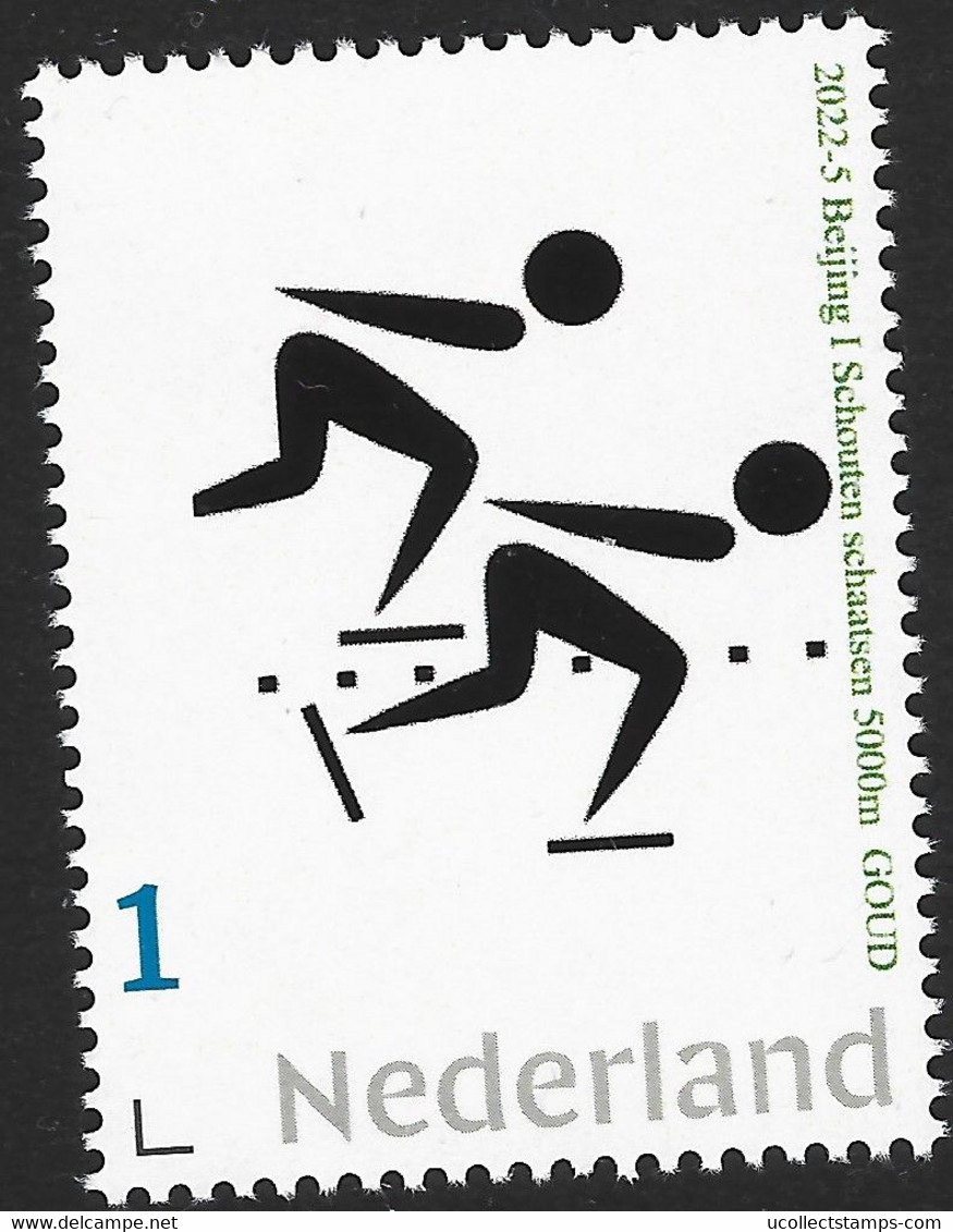 Nederland  2022-5  Olympics I  Schouten Schaatsen Skating  5000m   GOUD    Postfris/mnh/neuf - Unused Stamps