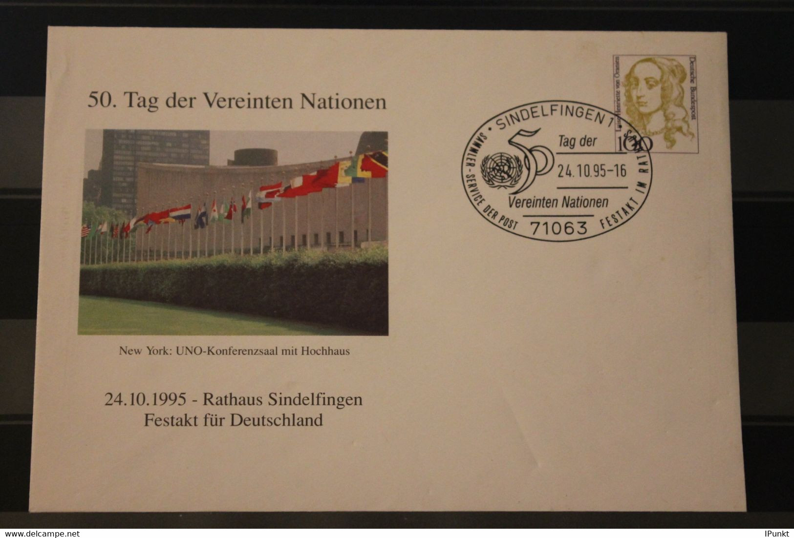 Deutschland 1995, 50. Tag Der Vereinten Nationen; Sonderstempel Sindelfingen - Privatumschläge - Gebraucht