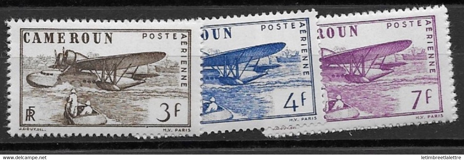 ⭐ Cameroun - Poste Aérienne - YT N° 5 / 6 / 8 ** - Neuf Sans Charnière - 1941 ⭐ - Aéreo