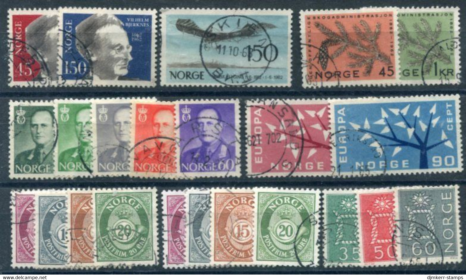 NORWAY 1962 Complete  Issues Used. - Used Stamps