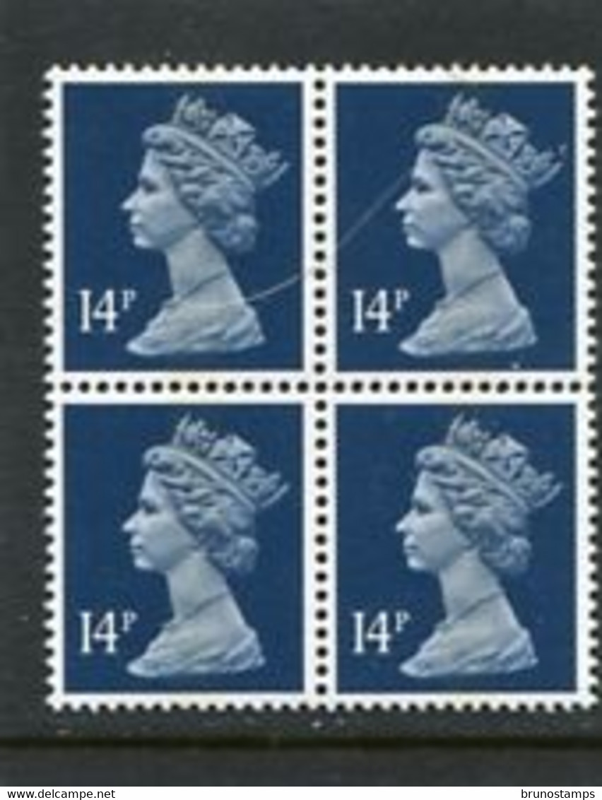 GREAT BRITAIN - 1988  MACHIN  14p  CB  LITHO  BLOCK OF 4  MINT NH - Non Classés