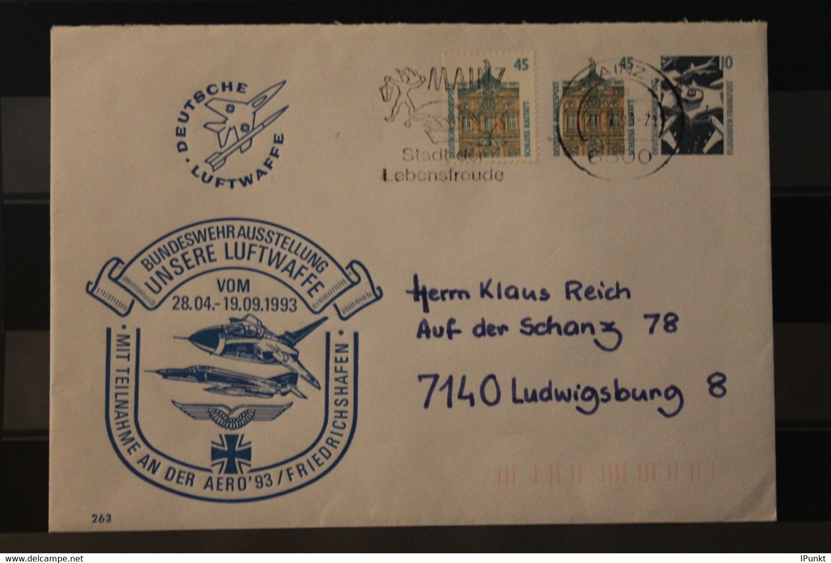 Deutschland 1993, Bundeswehr - Luftwaffe; BW-Ausstellung: Unsere Luftwaffe - Privé Briefomslagen - Gebruikt