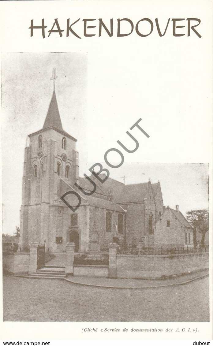 HAKENDOVER - Geschiedkundig Overzicht - Kerk   (V886) - Antiguos