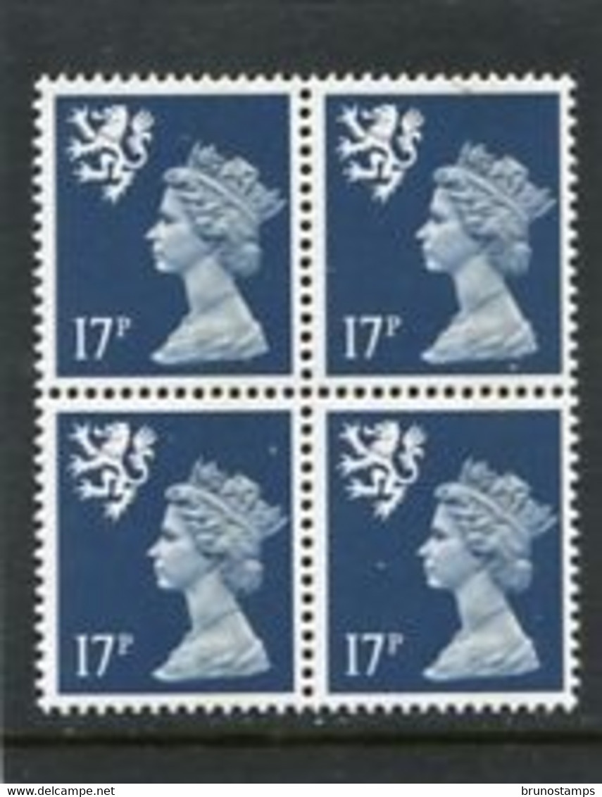 GREAT BRITAIN - 1990  SCOTLAND  17p   BLOCK OF 4  MINT NH  SG S58 - Sin Clasificación