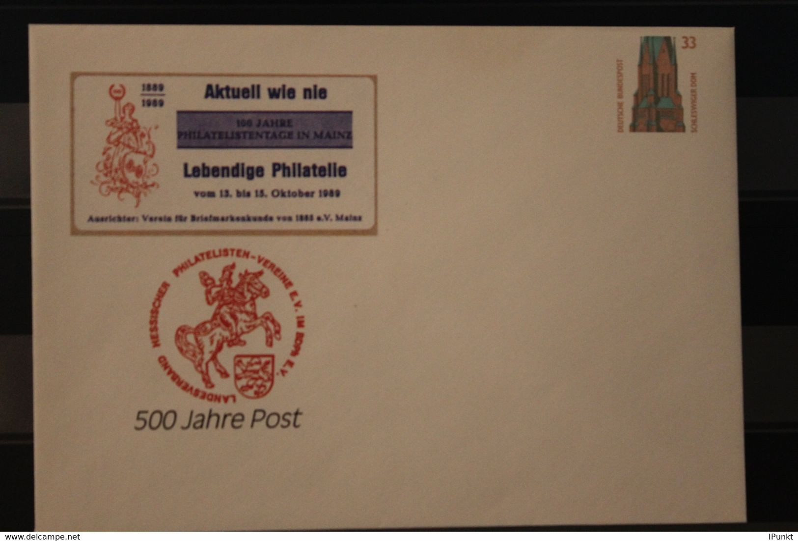 Deutschland 1989; Ganzsache 500 Jahre Post Mainz - Private Covers - Mint