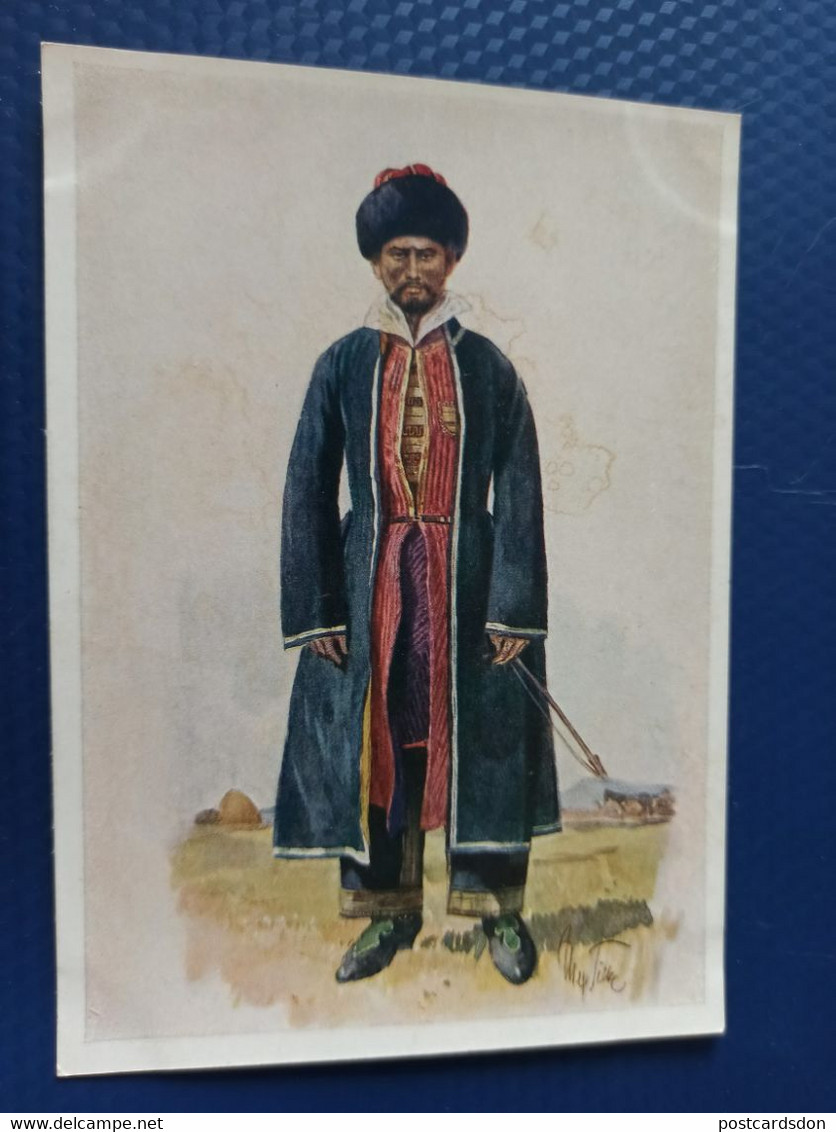 TURKMENISTAN PEOPLE. TURKMEN Man  - Old USSR PC 1938 Max Tilke - Turkmenistan