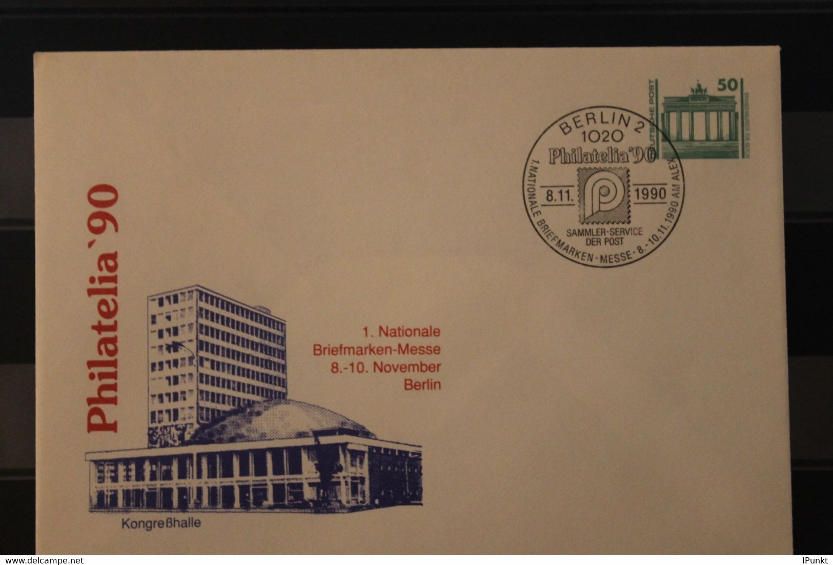 Deutschland 1990; Philatelia '90 Berlin, Kongreßhalle, Sonderstempel - Enveloppes Privées - Oblitérées