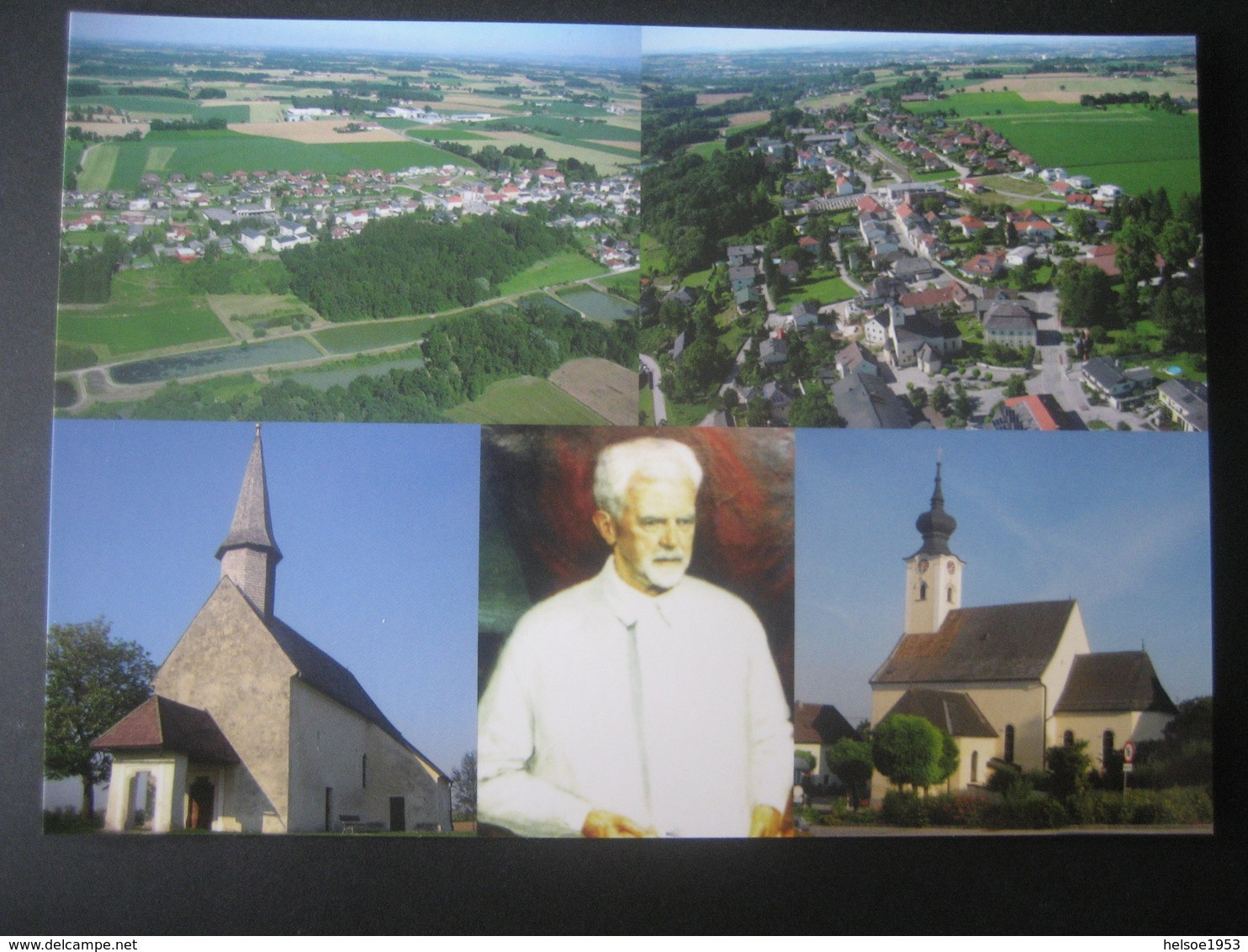 Österreich- AK Steinhaus Bei Wels Mit Ortsansicht, Filialkirche Taxlberg, Prof. Anton Eiselsberg Und Pfarrkirche - Wels