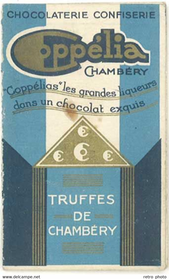 Dépliant Calendrier 1936 Coppélia Chambéry, Truffes De C., Chocolats - Petit Format : 1921-40