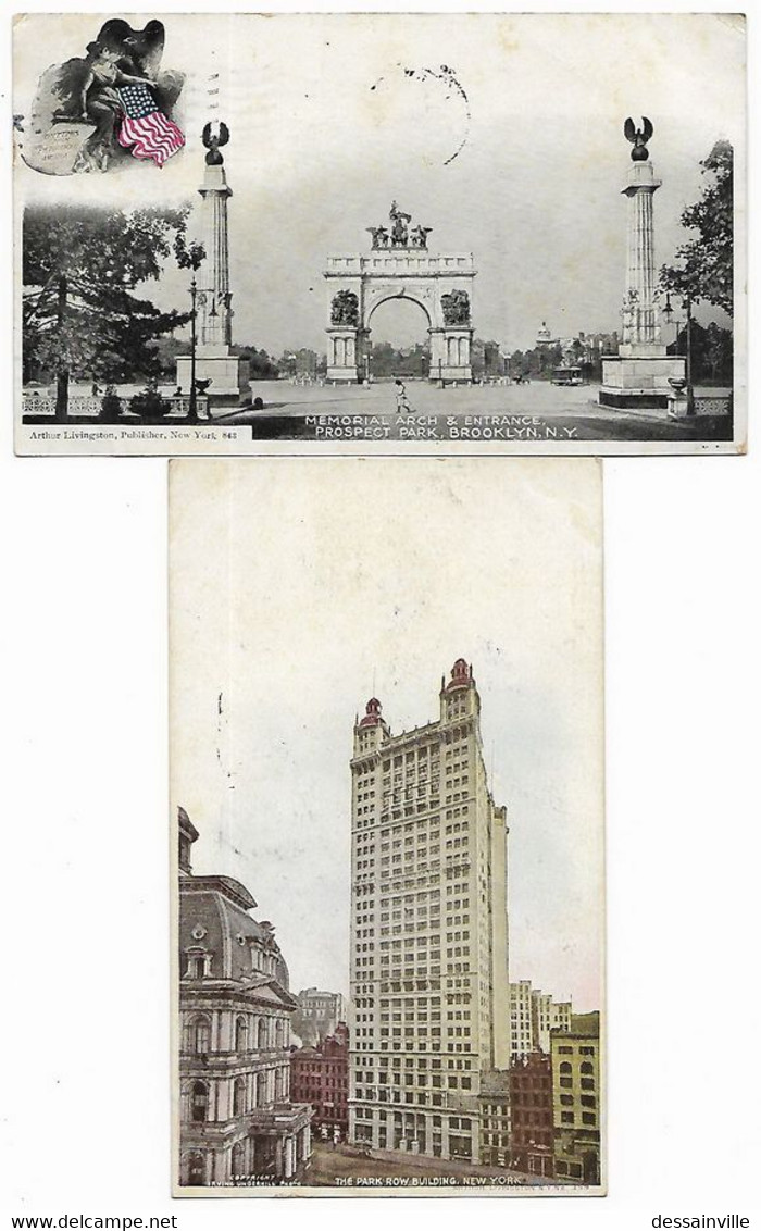 U.S.A. - 2 Postcards  BROOKLYN And NEW YORK - Collezioni & Lotti