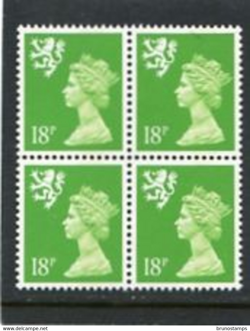 GREAT BRITAIN - 1991  SCOTLAND  18p  BLOCK OF 4  MINT NH  SG S60 - Zonder Classificatie