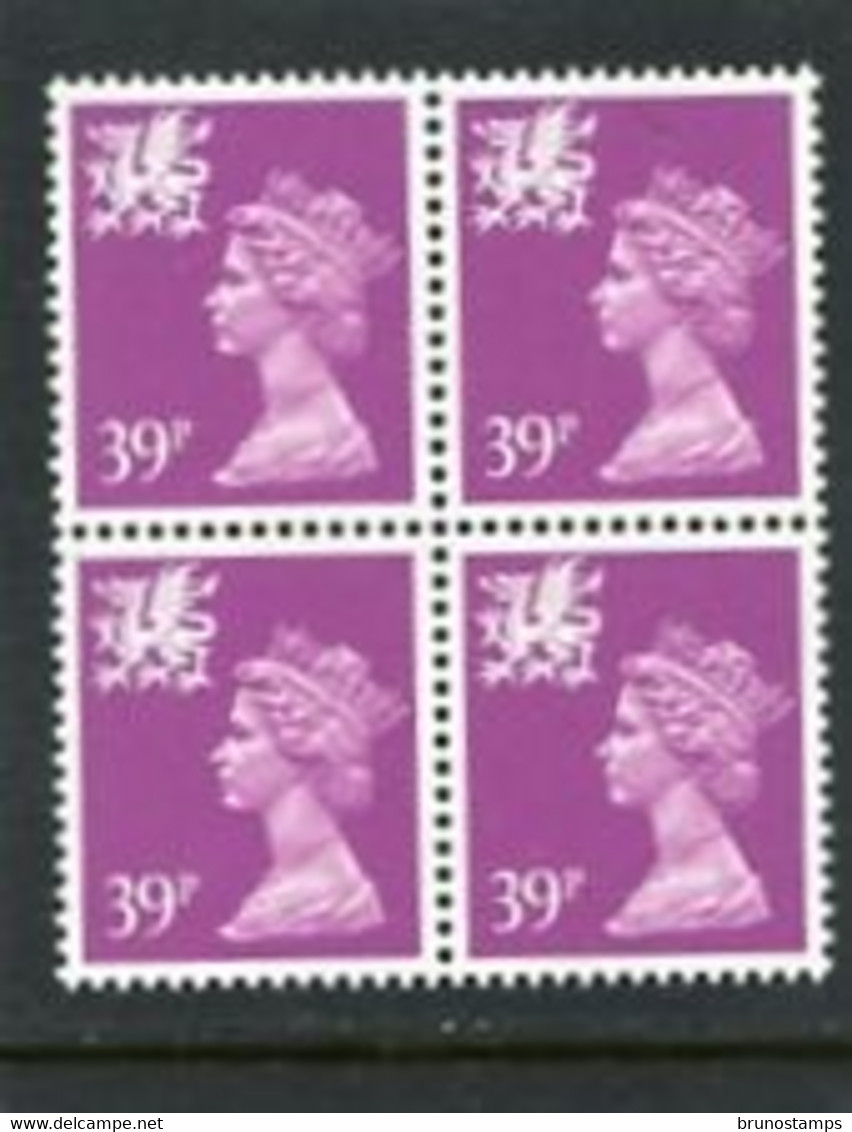 GREAT BRITAIN - 1991  WALES  39p  BLOCK OF 4  MINT NH  SG W69 - Sin Clasificación
