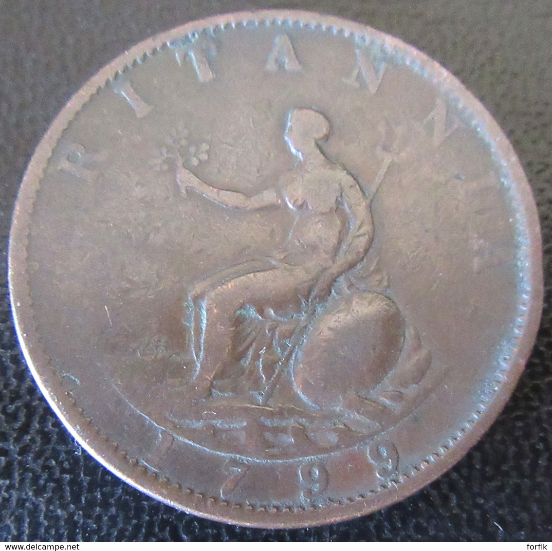 United Kingdom - Monnaie Half-Penny George III 1799 Britannia Avec De Beaux Restes ! - C. 1/2 Penny